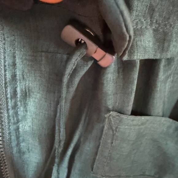 Gorgeous Vintage 90s Lightweight Dark teal oversized utility-style jacket - Picture 8 of 11